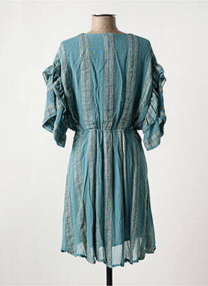 Robe courte manches courtes manches courtes vert LOUISE MISHA femme