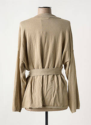 Veste casual col tailleur beige MAJESTIC FILATURES femme