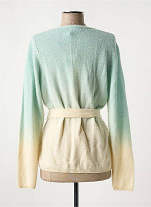 Gilet manches longues coupe cintrée vert MAJESTIC FILATURES femme