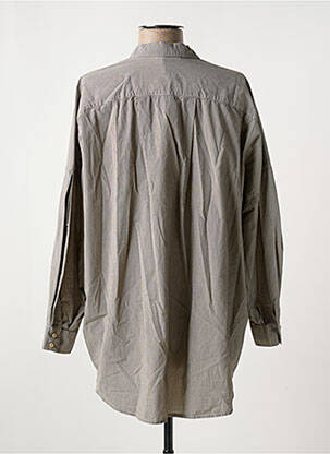 Chemisier tissage popeline manches longues gris SESSUN femme