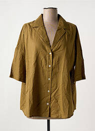 Chemisier manches courtes manches courtes marron DIEGA femme