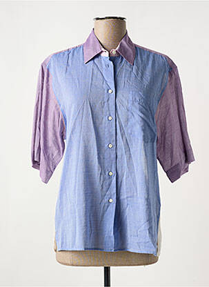 Chemisier coupe droite manches courtes violet DIEGA femme