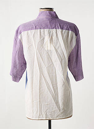 Chemisier coupe droite manches courtes violet DIEGA femme