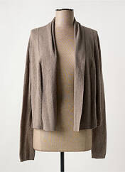 Gilet manches longues marron MAJESTIC FILATURES pour femme seconde vue