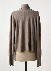 Gilet manches longues marron MAJESTIC FILATURES pour femme seconde vue