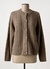 Gilet manches longues marron MAJESTIC FILATURES pour femme seconde vue