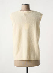 Gilet sans manche beige MAJESTIC FILATURES pour femme seconde vue