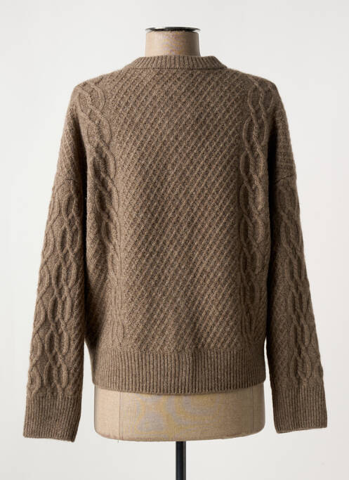 Gilet manches longues marron MAJESTIC FILATURES femme