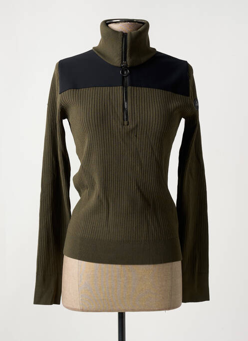 Pull col roulé vert FUSALP pour femme