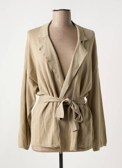 Veste casual beige MAJESTIC FILATURES pour femme