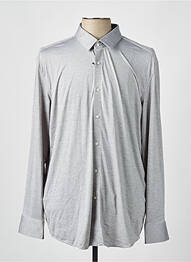 Chemise manches longues coupe cintrée gris HUGO BOSS homme
