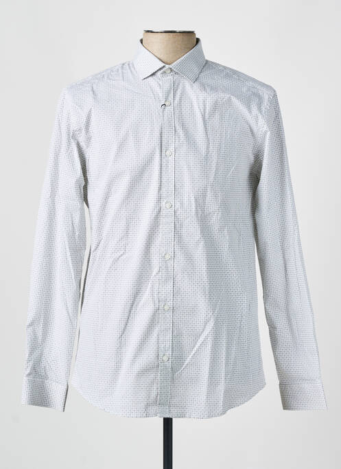 Chemise manches longues tissage popeline gris JACK & JONES homme