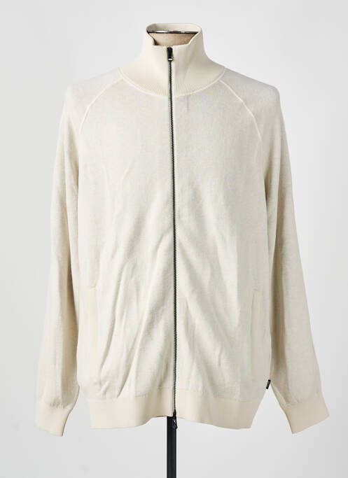 Gilet manches longues beige HUGO BOSS pour homme