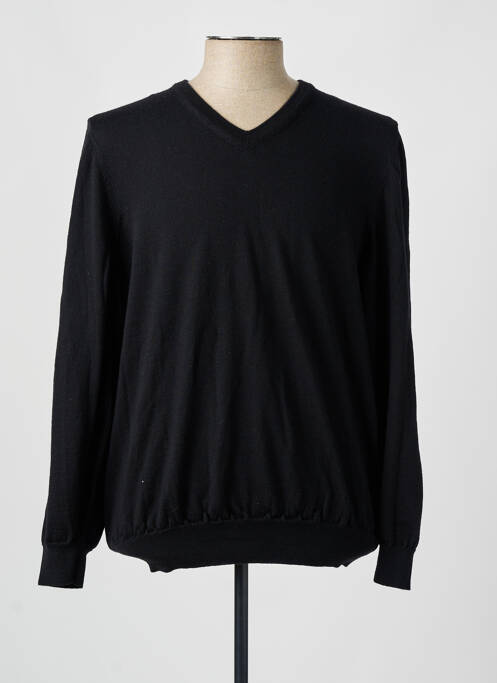 Pull col v manches longues noir HUGO BOSS homme