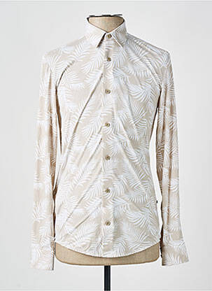 Chemise manches longues fermeture boutonnée sur le devant beige HUGO BOSS homme