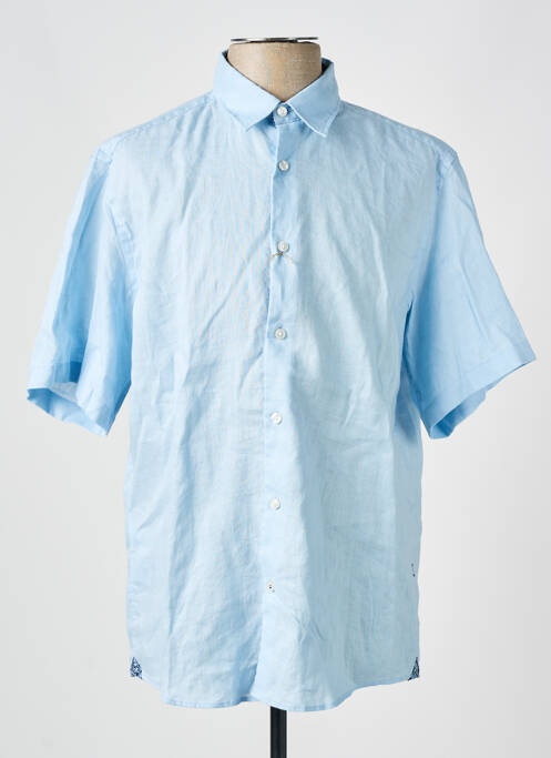 Chemise manches courtes coupe droite bleu HUGO BOSS homme