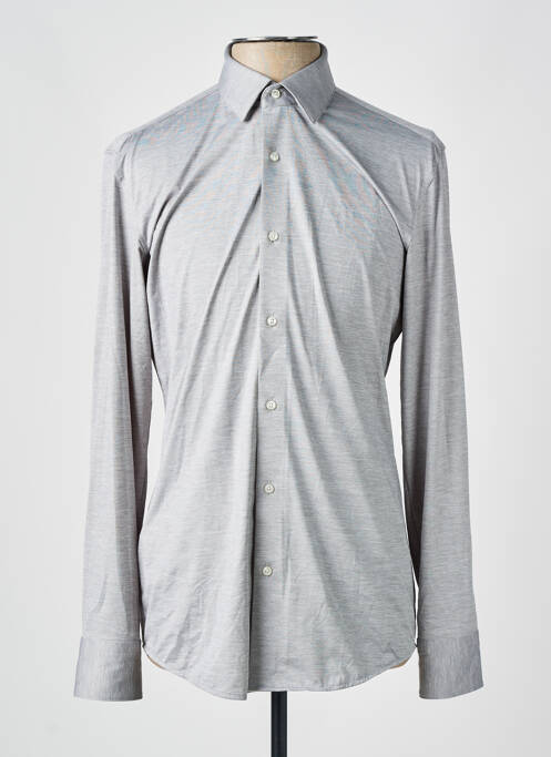 Chemise manches longues gris HUGO BOSS pour homme