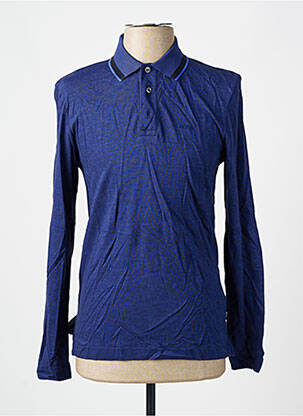 Polo manches longues manches longues bleu HUGO BOSS homme