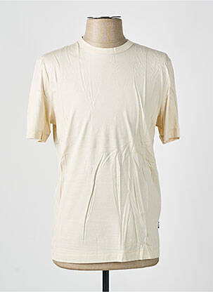 T-shirt coupe cintrée manches courtes beige HUGO BOSS homme