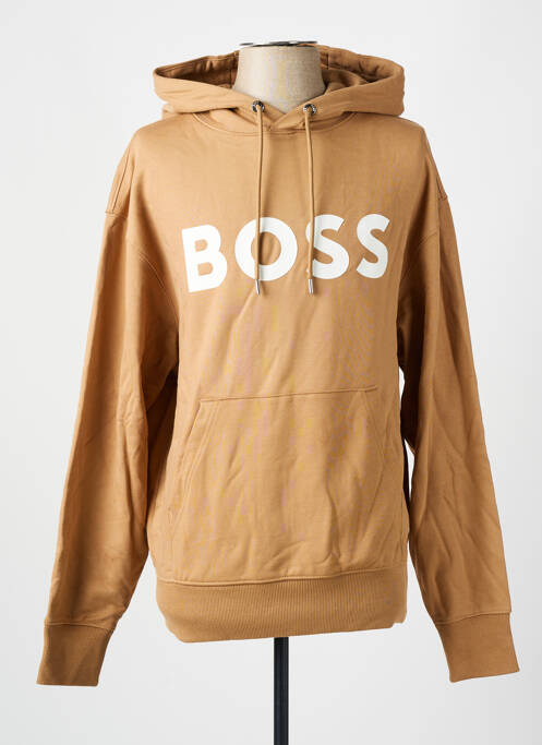Sweat-shirt manches longues manches longues beige HUGO BOSS homme