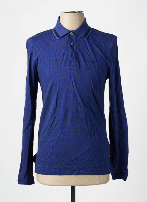 Polo manches longues manches longues bleu HUGO BOSS homme