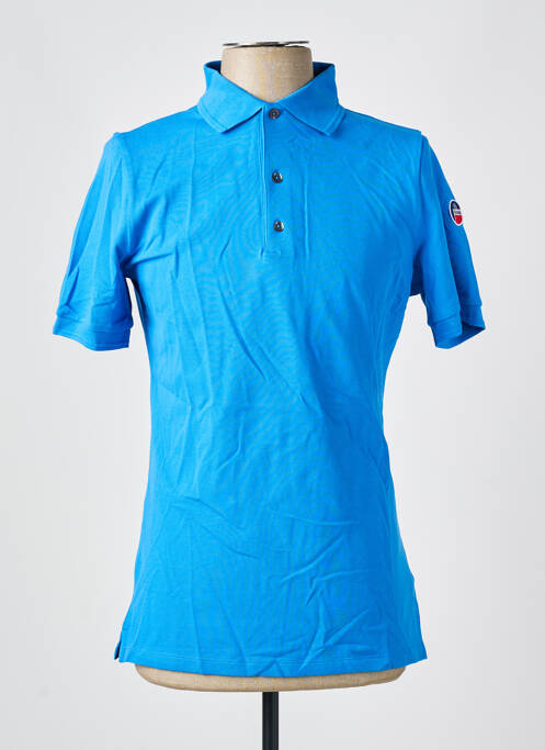 Polo coupe cintrée manches courtes bleu FUSALP homme