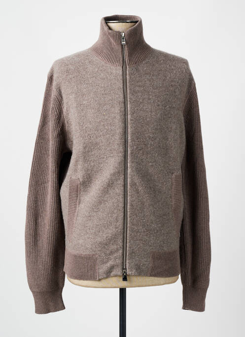 Gilet manches longues beige HUGO BOSS pour homme