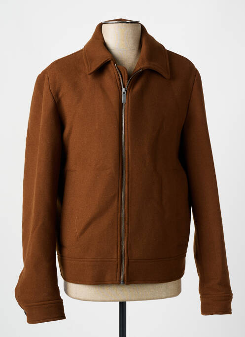 Manteau court marron SELECTED pour homme