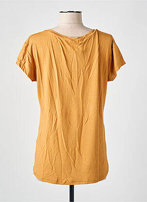 T-shirt col v manches courtes jaune GENESIS femme
