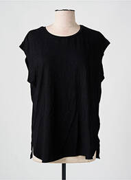 Top manches courtes manches courtes noir MAJESTIC FILATURES femme