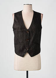 Gilet sans manche fermeture boutonnée sur le devant noir SESSUN femme