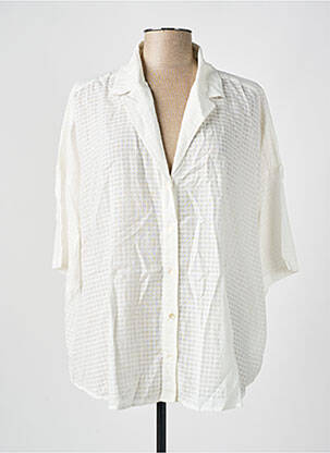 Chemisier manches courtes manches courtes blanc DIEGA femme