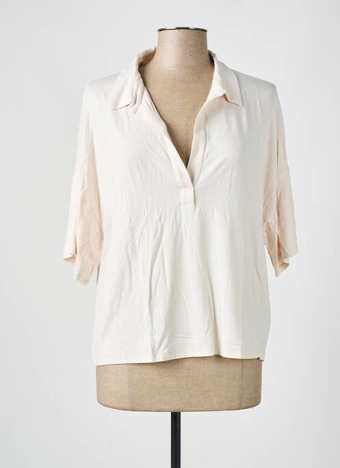 Top beige MAJESTIC FILATURES pour femme