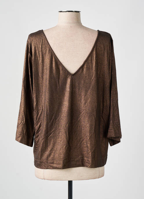 Top marron MAJESTIC FILATURES pour femme