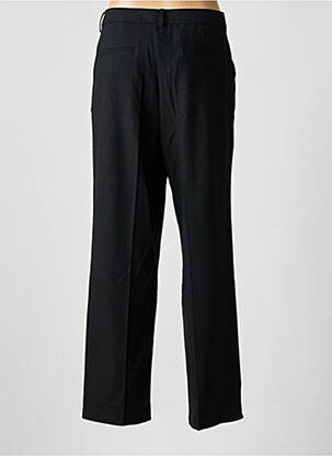 Pantalon droit fermeture zippée sous rabat avec crochet noir SESSUN femme