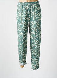 Pantalon droit taille élastique vert DIEGA femme