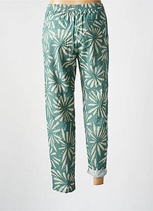 Pantalon droit taille élastique vert DIEGA femme