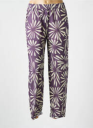 Pantalon droit taille élastique violet DIEGA femme