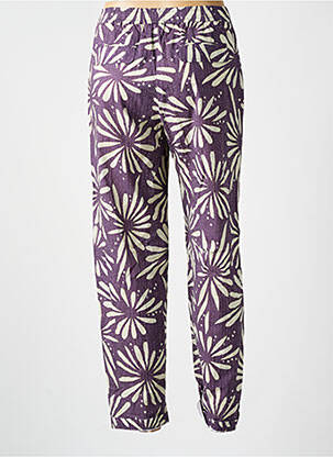 Pantalon droit taille élastique violet DIEGA femme