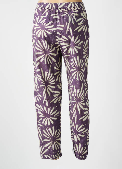 Pantalon droit taille élastique violet DIEGA femme