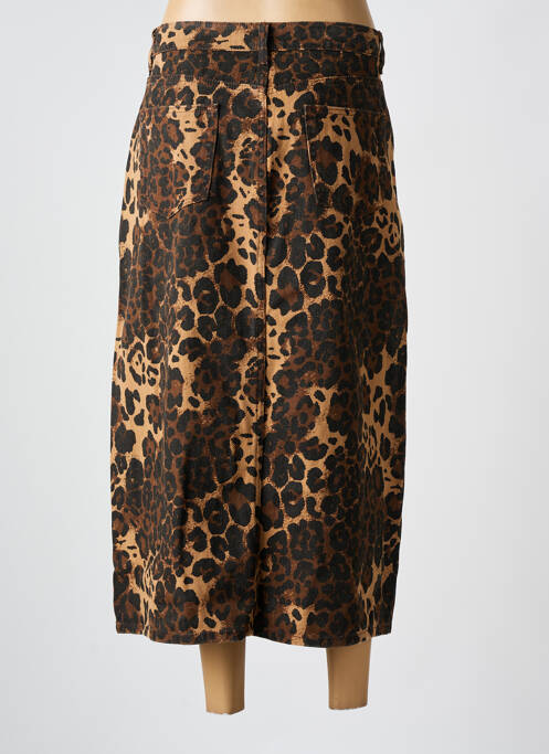 Jupe mi-longue marron FRNCH pour femme