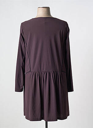 Robe mi-longue manches longues manches longues marron INDIES femme