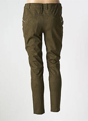 Pantalon slim stretch taille normale vert INDIES femme
