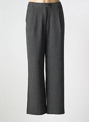 Pantalon large fermeture zippée sous rabat boutonné taille normale noir NICE THINGS femme
