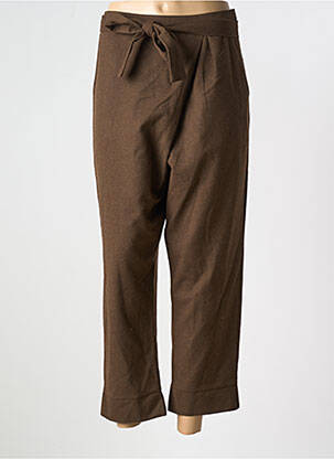 Pantalon 7/8 taille normale taille normale marron LUUKAA femme