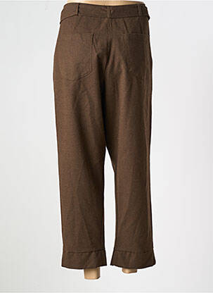 Pantalon 7/8 taille normale taille normale marron LUUKAA femme