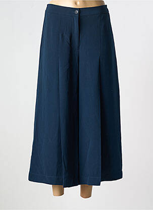 Pantalon large fermeture zippée sous rabat boutonné taille normale bleu NICE THINGS femme