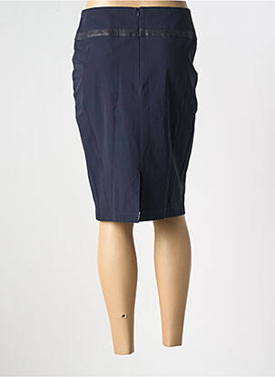 Jupe mi-longue stretch bleu GARELLA femme