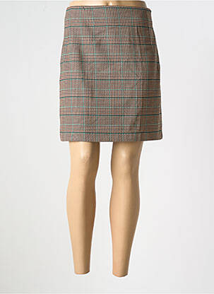 Jupe courte tissage tweed marron NICE THINGS femme