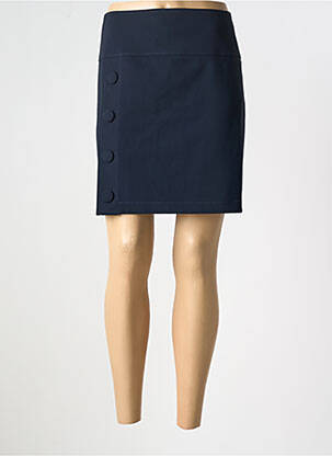 Jupe courte coupe droite bleu INDIES femme